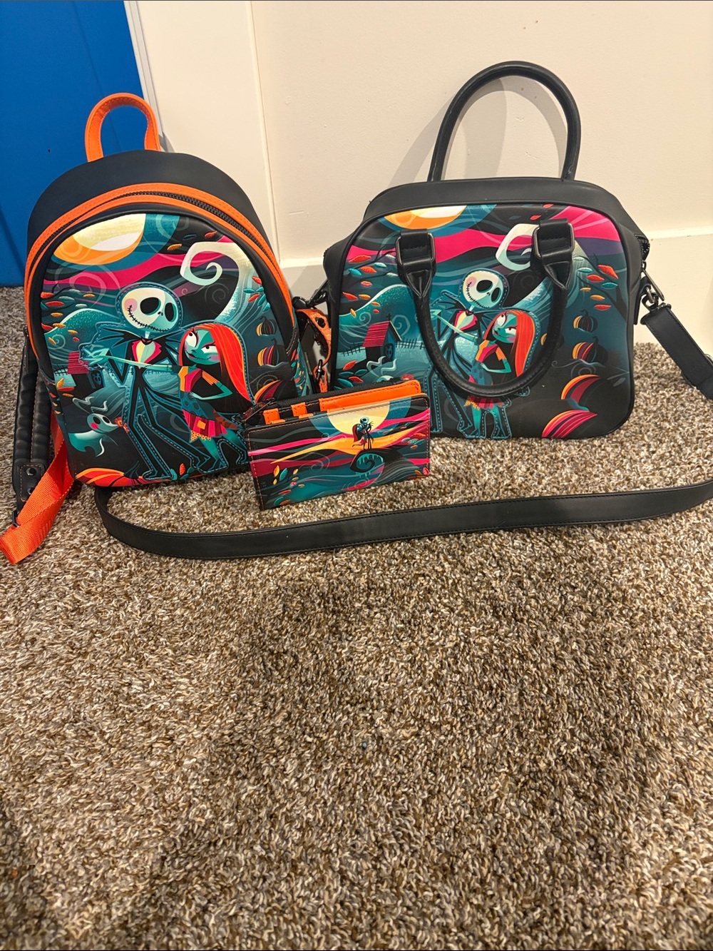 The Nightmare Before Christmas Mini Backpack Wallet & Crossbody (Read)